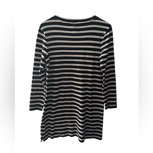 Lou & Grey mini sweater dress striped long sleeve size Large - Picture 3 of 13